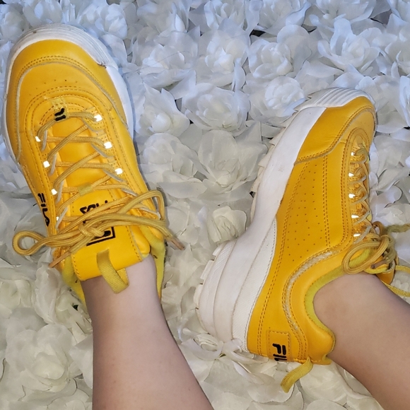 Fila Shoes - Fila Disruptors 2 Marigold Yellow Sneaker 6.5